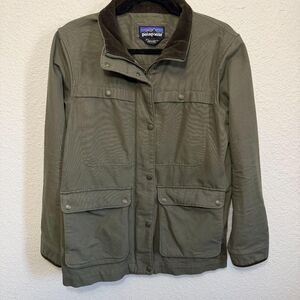 Patagonia Utility Barn Jacket Chore Coat Prairie Canvas Hip Length Green